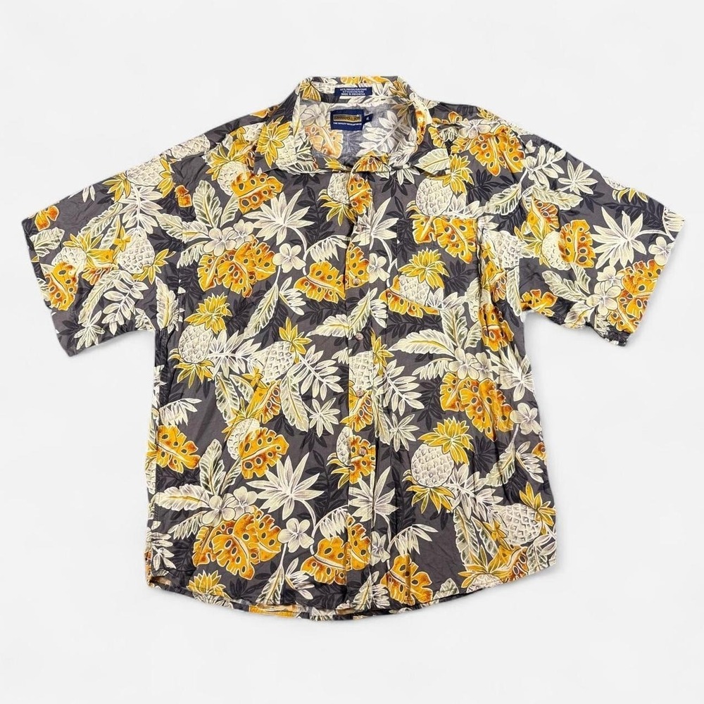 Vintage 90s Panhandle Slim Western Tropical Hawaiian Rayon Button Up Size XL - Picture 1 of 8